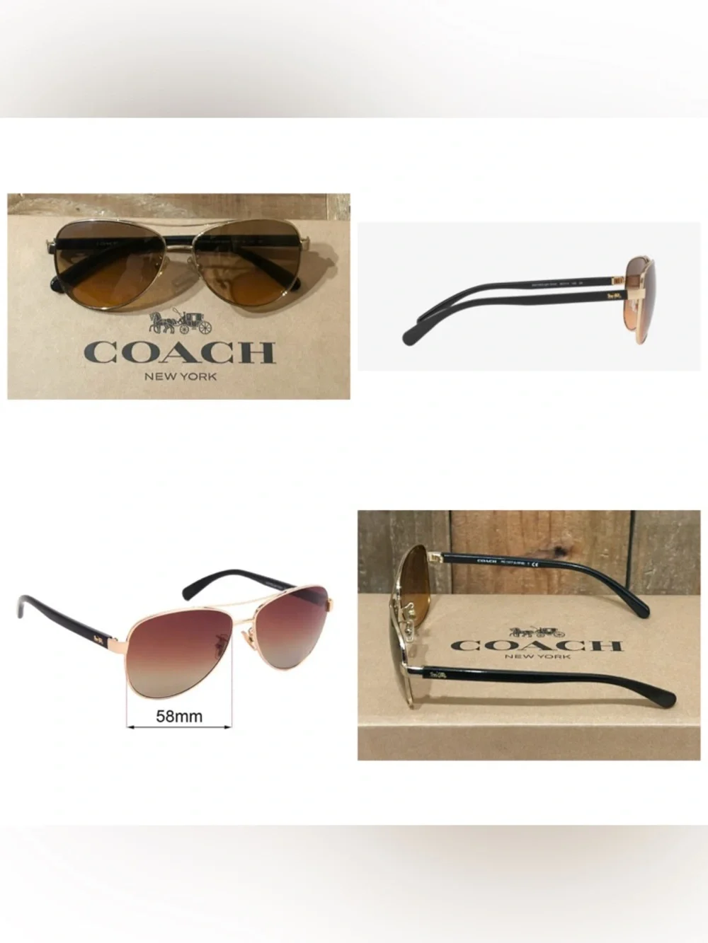Coach. 5 Piece: Ellie File Bag with Free Sunglasses, Case, Wristlet & Dust Bag. - Picture 15 of 16